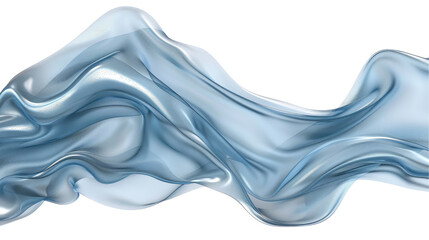 Fototapeta premium A flowing, translucent blue fabric creates a sense of movement and elegance.