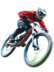 A Sleek Mountain Bike Mid Leap in a Dynamic Moment of Airborne Action