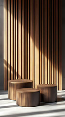 Modern wooden display stand