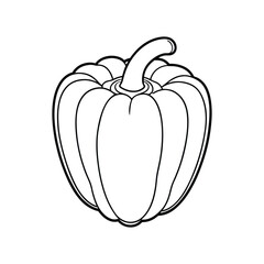 Capsicum line icon. Capsicum outline vector icon isolated white background