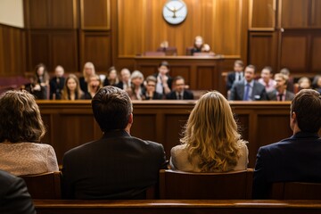 A tense courtroom erupts in joy as a relieved defendant embraces newfound freedom, while loved ones express their overwhelming emotions.