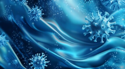Prevents bacteria and viruses on fabric fibers. Makes the clothes not smell musty. Realistic vector illustration