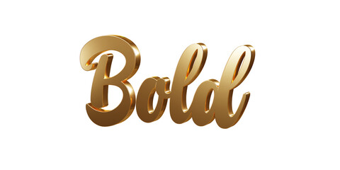 Luxury 3D gold text 