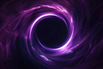 Abstract Purple Vortex with Glowing Ring and Glitter