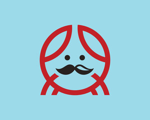 creative icon or logo of Mr Crab design