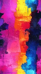 Obraz premium Glitch art with vibrant color distortions, [Abstract Background], [Techno-chaos]