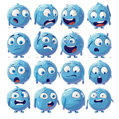 Fototapeta premium Emoji And Emoticon Transparent Backgrounds, Generative AI