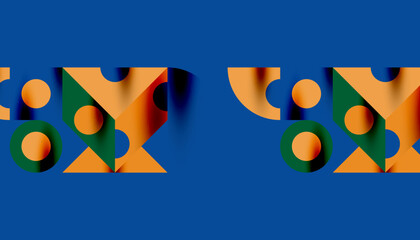 Colorful triangles circles square geometric design. Abstract background for wallpaper, banner, backdrop, card, book Illustration, landing page