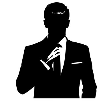 recommend clip art: silhouette man wear suit, businessman silhouette