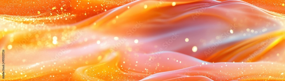 Poster Vibrant abstract background with flowing orange and pink hues, ideal for creative design projects and artistic inspirations.