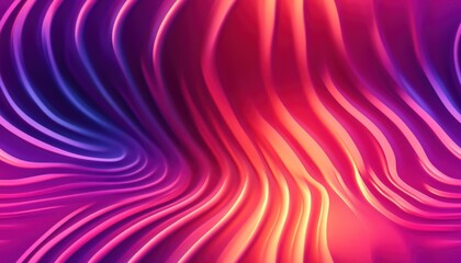 Obraz premium Vibrant abstract background with smooth, flowing lines in purple, pink, and orange hues, creating a dynamic and colorful visual effect.