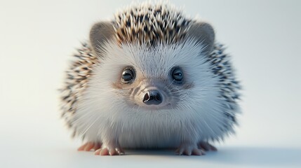 Obraz premium A small hedgehog on a white background