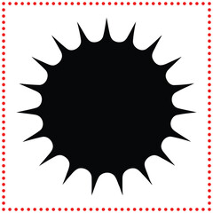 Geometric sunburst symbol, perfect for contemporary and clean graphic layouts.