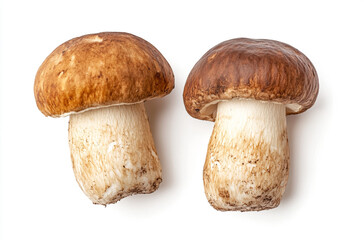 boletus mushrooms isolated on a white background