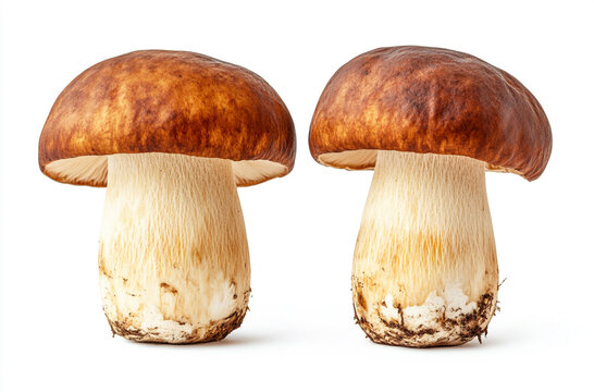 boletus mushrooms isolated on a white background
