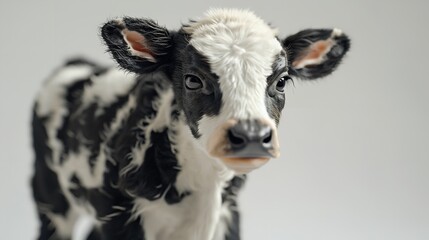 A cute baby of animal standing with a white background