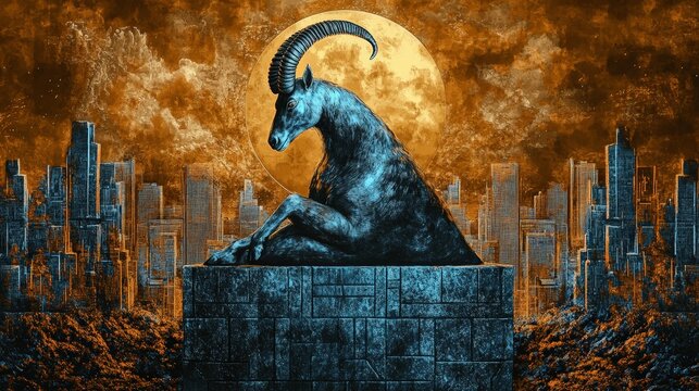 Capricorn symbol modern