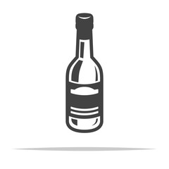 Liquor alcohol bottle icon transparent vector isolated