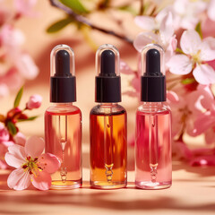 Close up aroma moisturizer with natural background for cosmetic skincare concept.