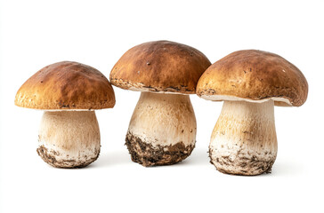boletus mushrooms isolated on a white background