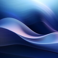 Obraz premium Mesmerizing Gradient Waves Serene 3D Digital Abstract Art Background