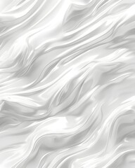Obraz premium Elegant White Waves Smooth Matte Fabric Texture in Abstract Brushstroke Style