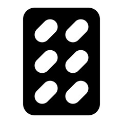 blister, pack, medicine, containers, capsule solid or glyph icon