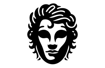 Fototapeta premium a mask icon of silhouette vector illustration