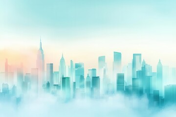 Obraz premium Smogcovered city skyline, air pollution visible in a highcontrast, moody shot with minimal lighting