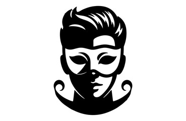 a mask icon of silhouette vector illustration