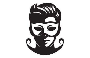 a mask icon of silhouette vector illustration