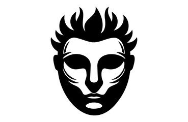 a mask icon of silhouette vector illustration