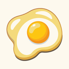 Egg Yolk Icon Illustration: Fresh Vector Design for Culinary and Breakfast Themes