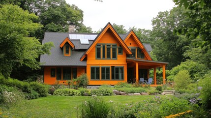 Fototapeta premium a green home and environmentally friendly construction