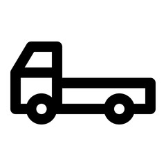 pick up, delivery, flat bed truck, transportation, vehicles outline icon