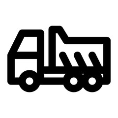 truck, delivery, dump truck, transportation, vehicles outline icon