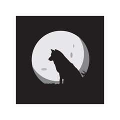 wolf howling at the moon