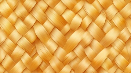 Woven bamboo mat with natural texture, brown and gold tones, ideal for wall or floor decoration