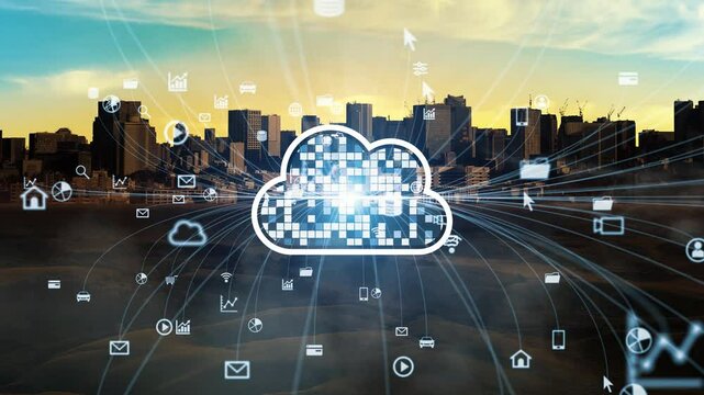 Composite concept of modern society and cloud computing. Digital transformation. System engineering.