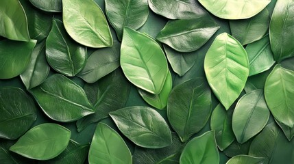 Lush Green Leaves Texture Background