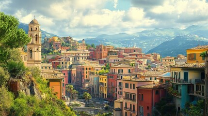 Fototapeta premium Italian City Center View