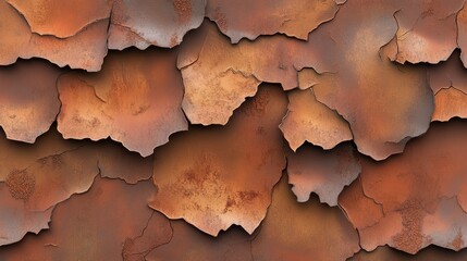 Obraz premium Rusty Metal Texture Background Cracked and Peeling Paint