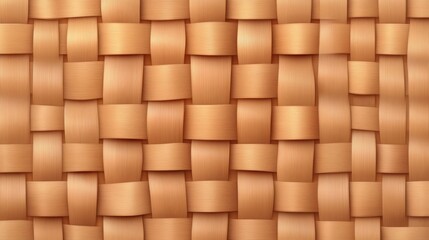 Woven Wood Texture Seamless Pattern Natural Background  Intertwined Stripes Rattan Weave  Bamboo Light Brown