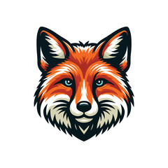 red fox isolated on white