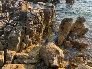 rocks and sea