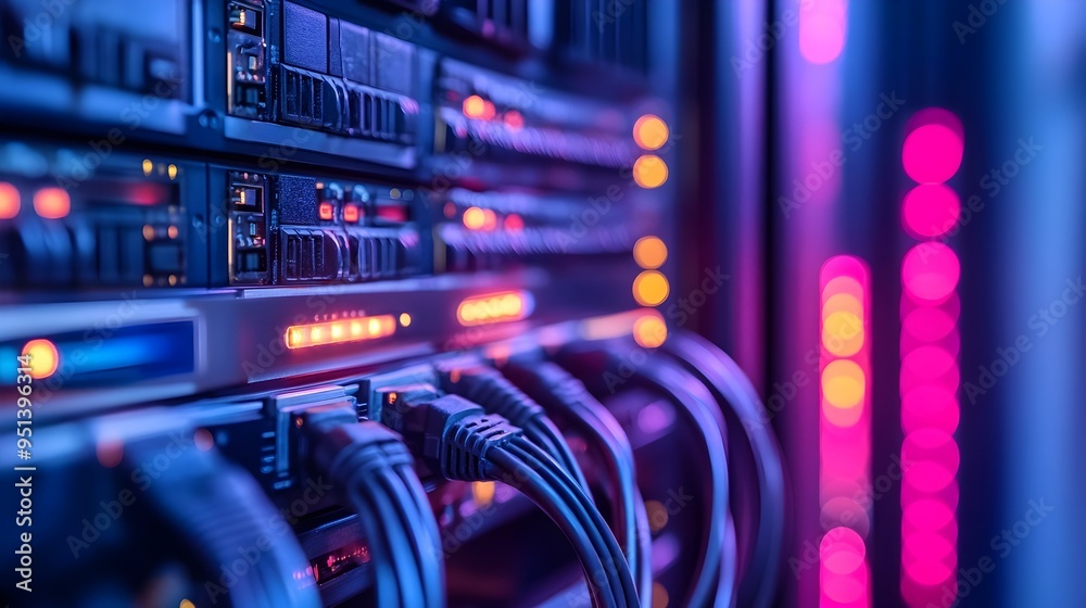 Poster comprehensive view of power distribution units pdus installed in a data center environment showcasin
