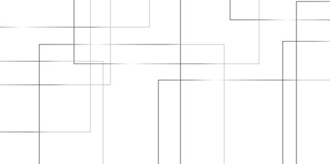 Geometric white background with gray rectangle shape strokes lines pattern texture. seamless random chaotic digital line business concept. abstract gray stroke lines vector background.