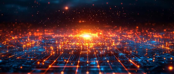 Fototapeta premium A futuristic depiction of a global supply chain network managed through holographic interfaces, integrating international marketing strategies with precision