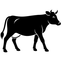 Walking cow silhouette