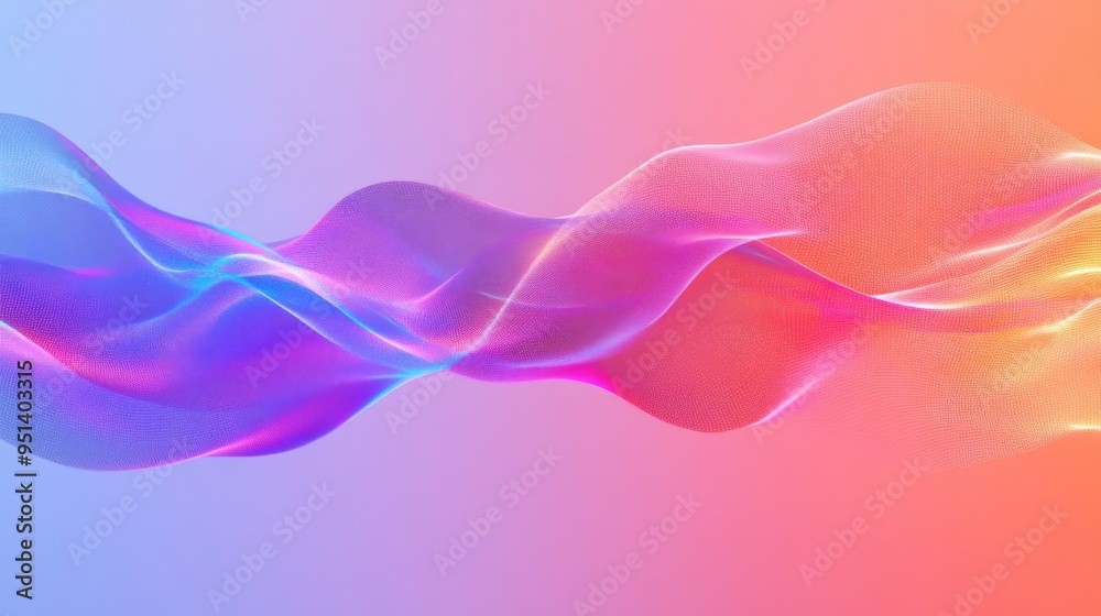 Poster a vibrant electric wave with a gradient effect, stretching across the image, symbolizing power and e